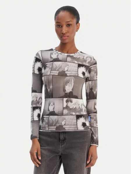 HUGO Bluza Diraluna siva