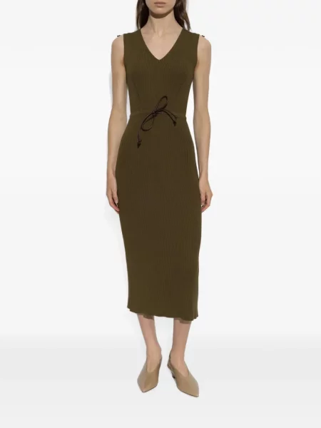 Cu centură rochie midi Max Mara verde