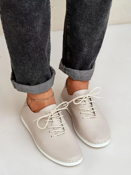 Usnjene mokasini S. Barski bež