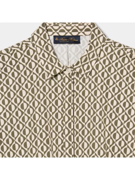 Sukienka midi Brooks Brothers z nadrukiem zielona