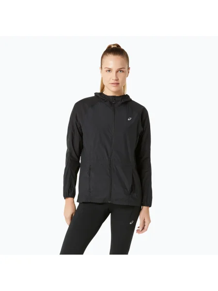 Jachetă de alergare pentru femei ASICS Road Packable performance black negru