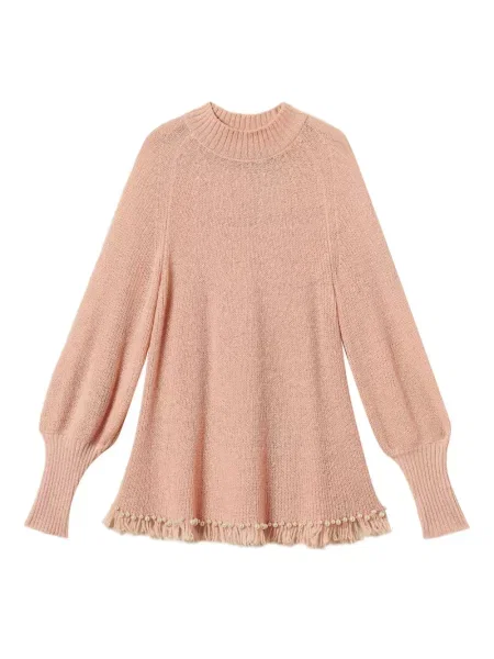 Heláncă Twinset cu franjuri roz