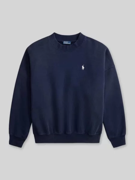 Bluza o kroju oversized z mieszanki bawełny Polo Ralph Lauren niebieska