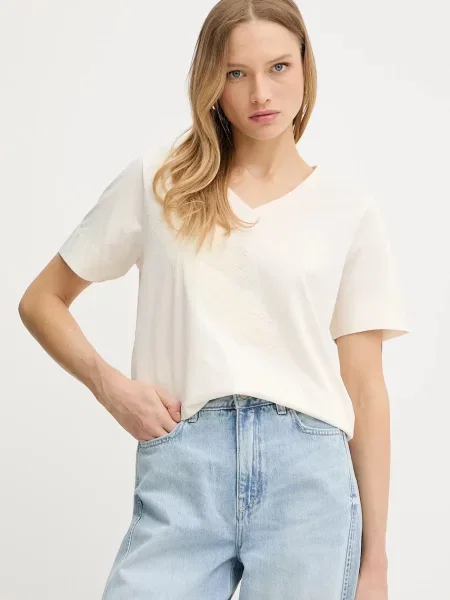 Kratka majica BOSS bež