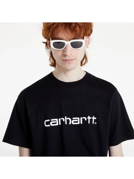 Carhartt WIP S/S Script T-Shirt Black/ White λευκό