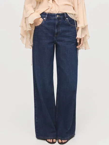 Широкі джинси MANGO синій