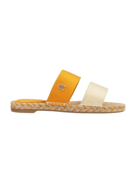 Pantofi Tommy Hilfiger din satin fără toc portocaliu