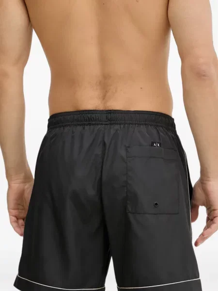 Slip de baie Armani Exchange cu imagine negru