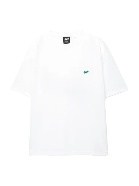 Pull&Bear Tricou STWD verde închis alb