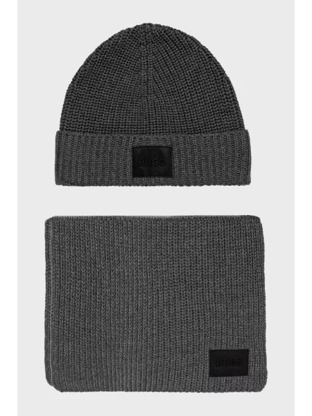 Шапка Hugo серая