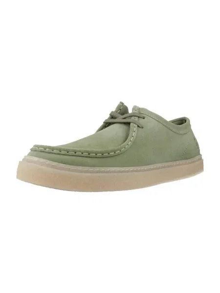 Pantofi Fred Perry din piele de căprioară verde