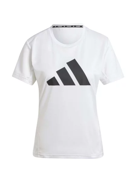 Trčanje majica Adidas bijela
