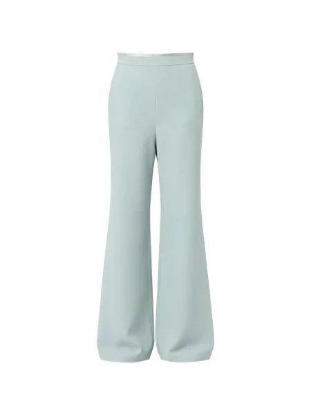 Pantaloni Valentino Garavani de mătase albastru
