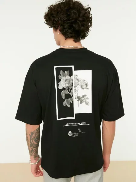 Tricou Trendyol cu imagine negru
