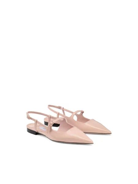 Balerinki Jimmy Choo skórzane różowe