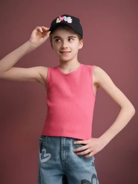 Sinsay Tričko s krátkým rukávem růžová