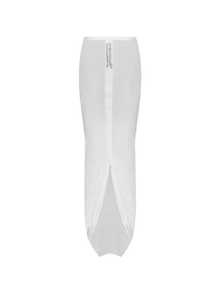 Fustă Rick Owens Drkshdw cu crăpătură alb