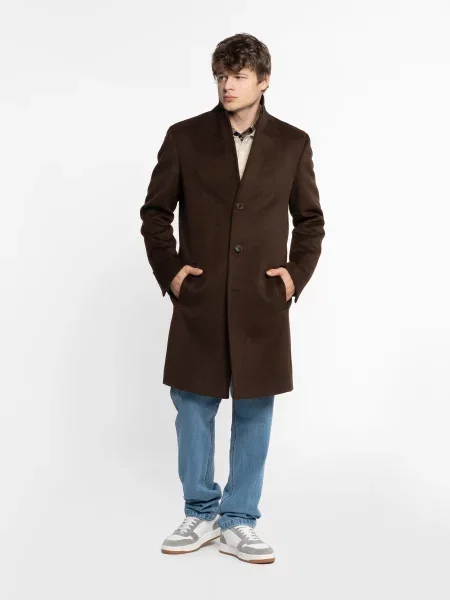Пальто Arber вовна/поліестер коричневий