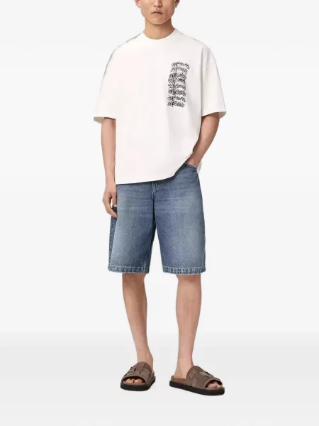 Tricou Allsaints cu imagine alb