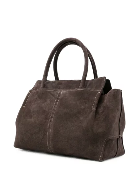 Τσάντα shopper Tod's σουέτ καφέ