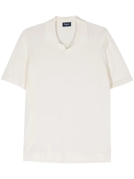 Polo Drumohr tricotate alb