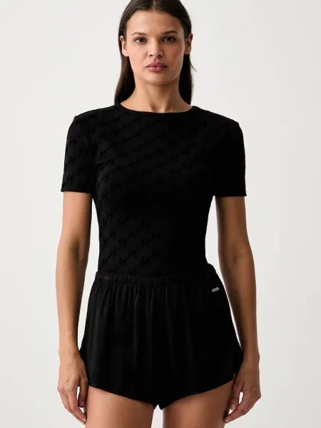 HUGO body pentru femei cu modal FLOKKY negru