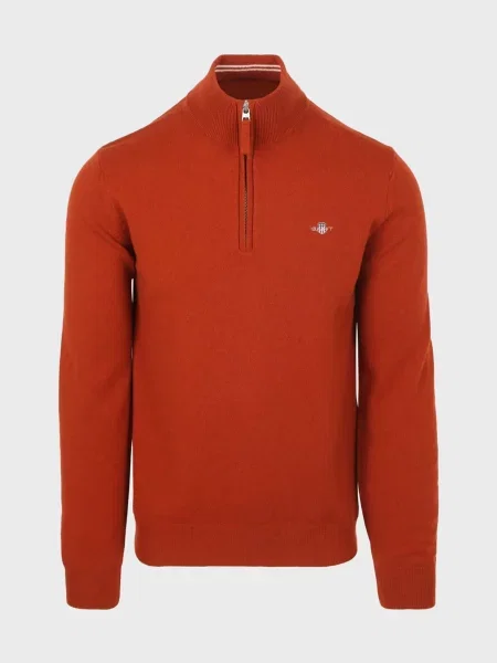 Свитер Gant на полумолнии красный