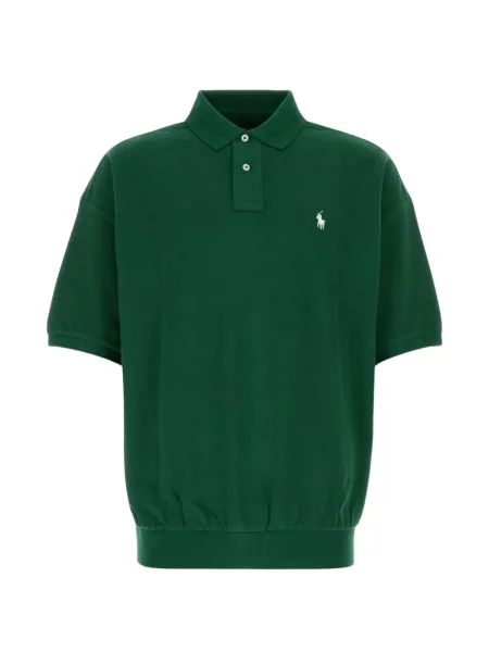 Pulover Polo Ralph Lauren clasic din țesătură twill cu autograf verde