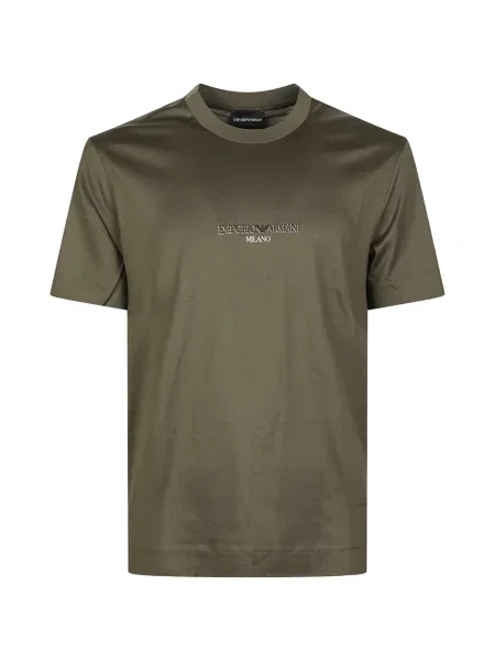 Tricou Emporio Armani cu imagine cu decolteu rotund verde