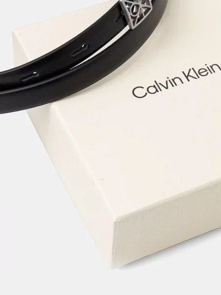 Calvin Klein pasek skórzany czarny