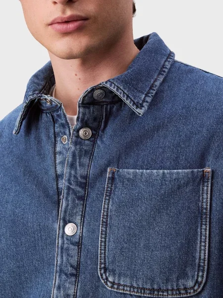Стеганая рубашка Calvin Klein Jeans синяя