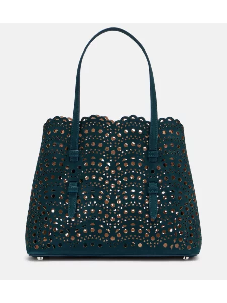 Geanta de piele Alaïa din piele albastru