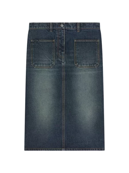 Fustă din denim Courreges albastru