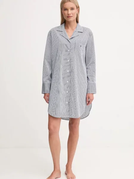 Нощница Polo Ralph Lauren дамска от синьо