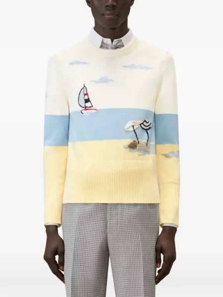 Pulover Thom Browne alb
