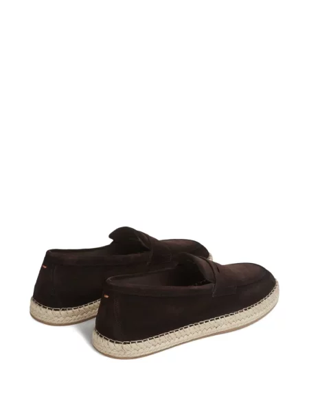 Pantofi loafer Santoni din piele maro
