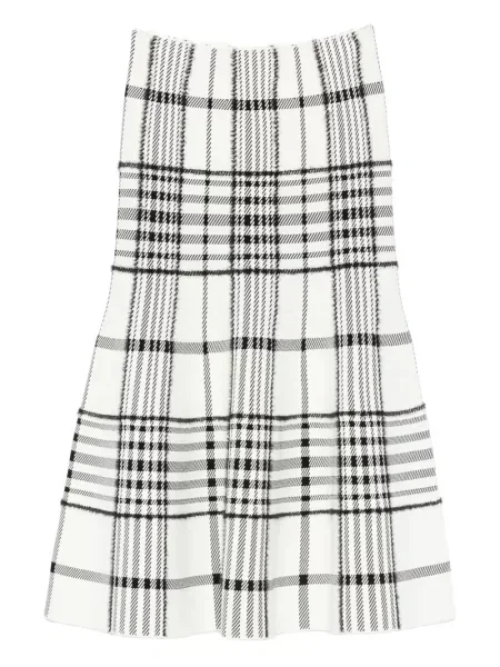 Dzianinowa spódnica Brandon Maxwell biała