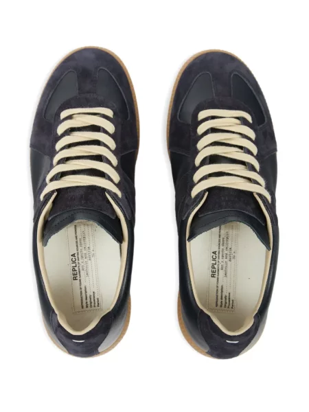 Sneakers Maison Margiela με κορδόνια σουέντ μαύρο