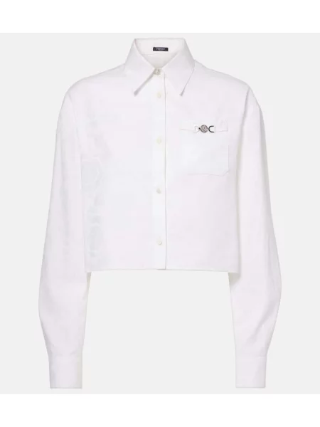 Cropp cămașă Versace din jacard alb