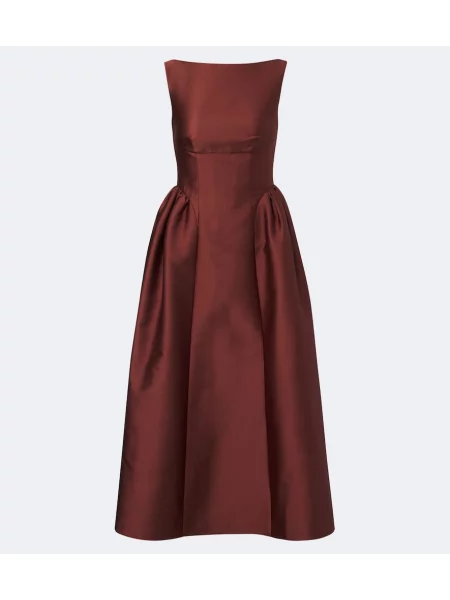 Tafta rochie midi Roland Mouret maro