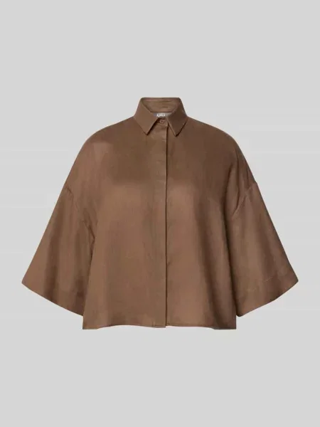 MM by Max Mara koszula lniana RITO brązowa