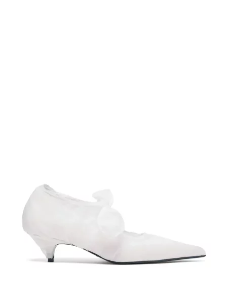 Pantofi cu toc Proenza Schouler din organza alb