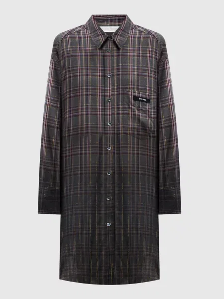 Сукня-сорочка в клітинку Palm Angels зелена