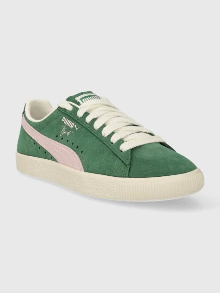 Puma sneakers din piele întoarsă Clyde OG verde