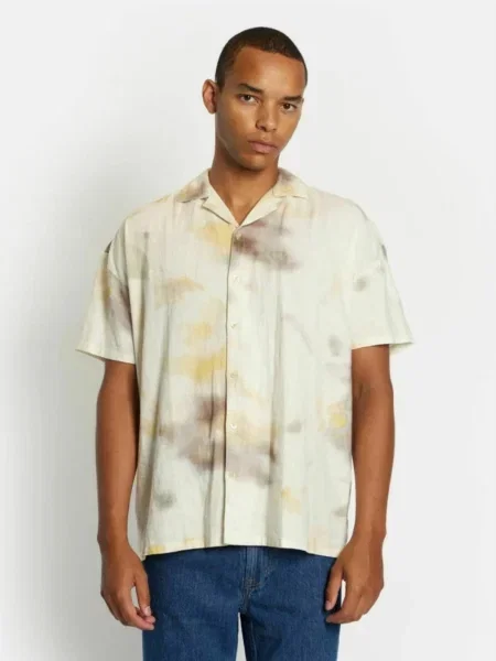 Denim Project Košile DPPrinted krémová