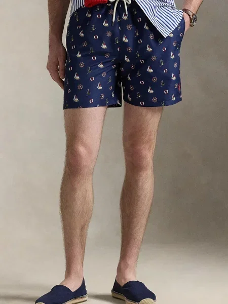 Kąpielówki Polo Ralph Lauren niebieskie