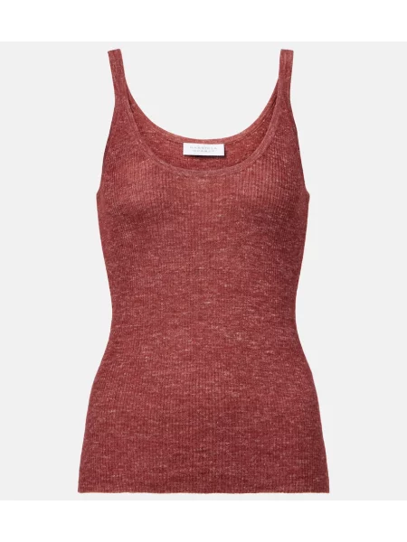 Top Gabriela Hearst de mătase bordo