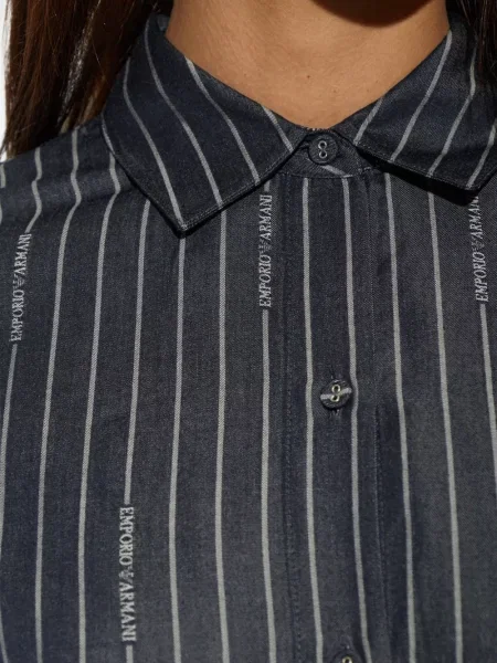 Pyžamo Emporio Armani s autogramem šedé