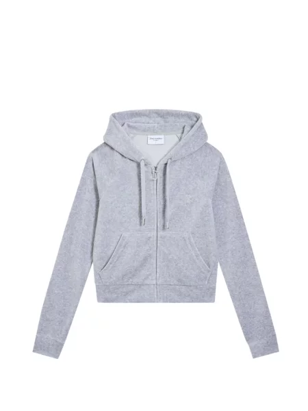 Hanorac cu glugă Juicy Couture cu autograf gri