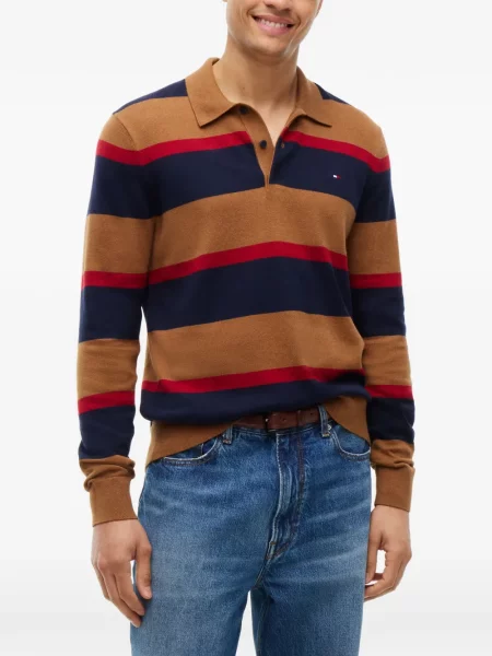 Ριγέ με κολάρο polo Tommy Hilfiger μπλε